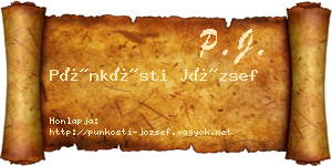 Pünkösti József névjegykártya